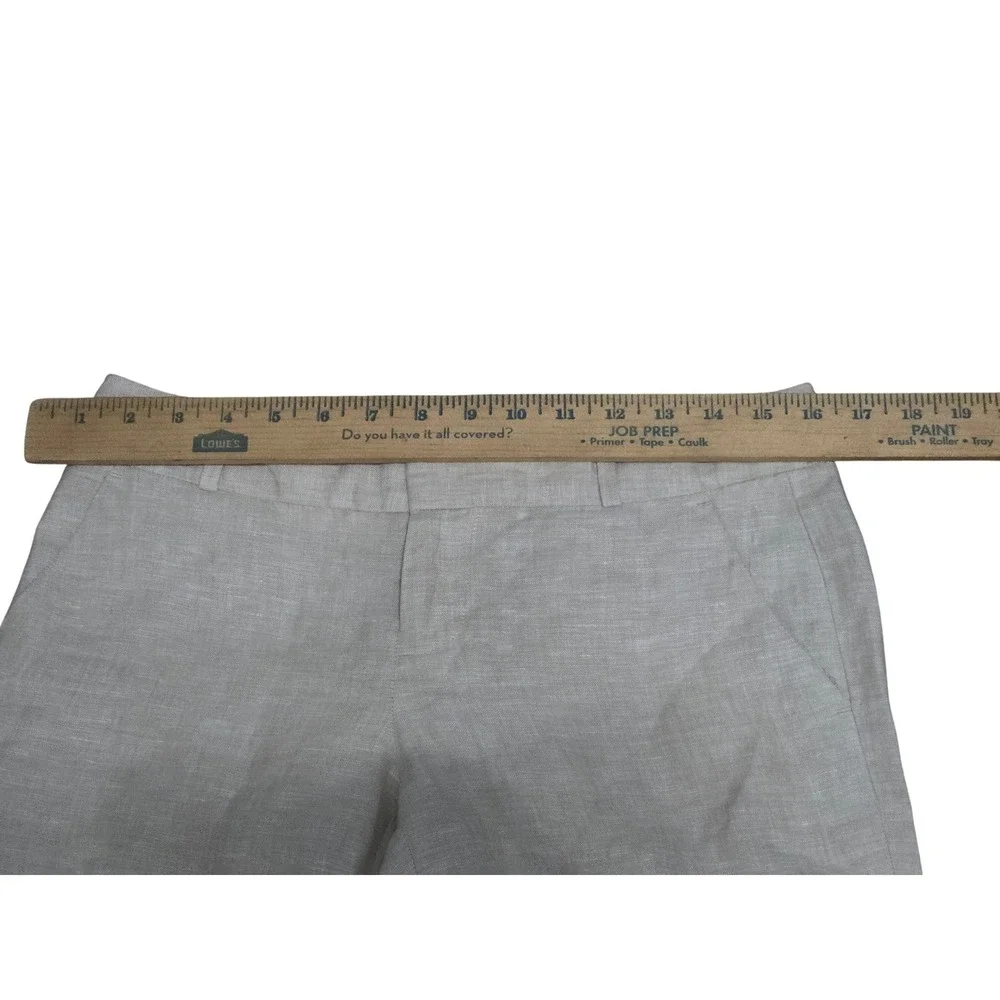 Banana Republic Martin‎ Fit Beige Linen Straight Leg Trousers Women's  Sz 2pa B1